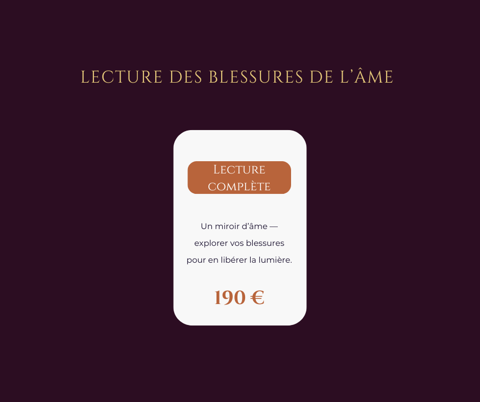Tarifs — Lecture des Blessures de l'Âme