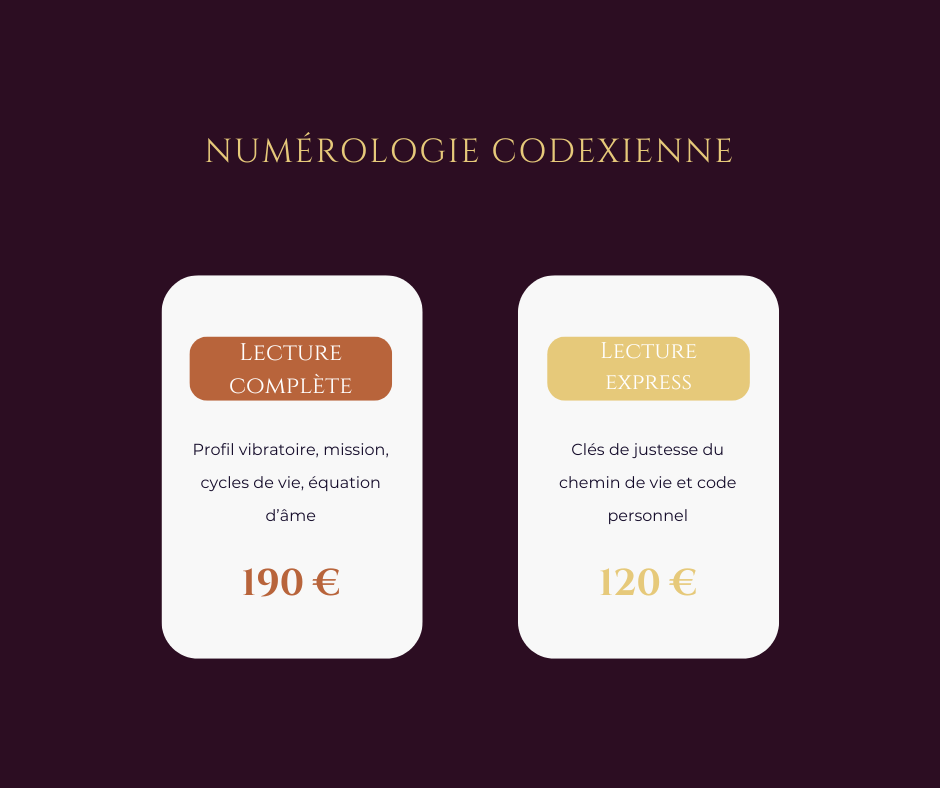 Tarifs — Lecture du Code Vibratoire Originel